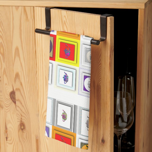 Tea Time Teapots  Towel (Thirds Fold)