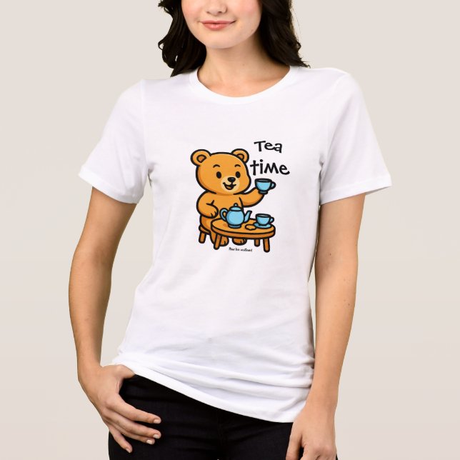 Tea time Tri-Blend shirt (Front)