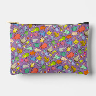 Tea Time, Unbirthday Party, small purple zipup Accessory Pouch