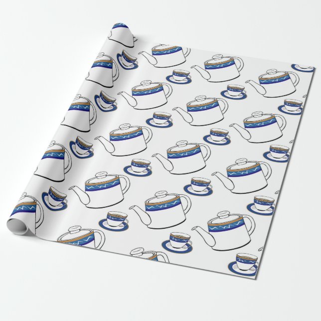 tea time wrapping paper (Unrolled)
