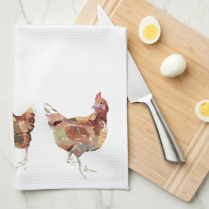 Tea Towel - 3 Chickens French Kitchen