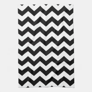 Tea Towel - Black Zipzags
