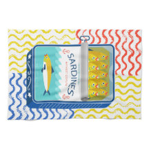 Tea Towel  Eclectic Sardines Design 