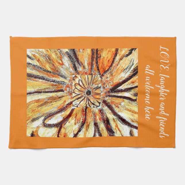 Tea Towel Gerberas Café (Horizontal)