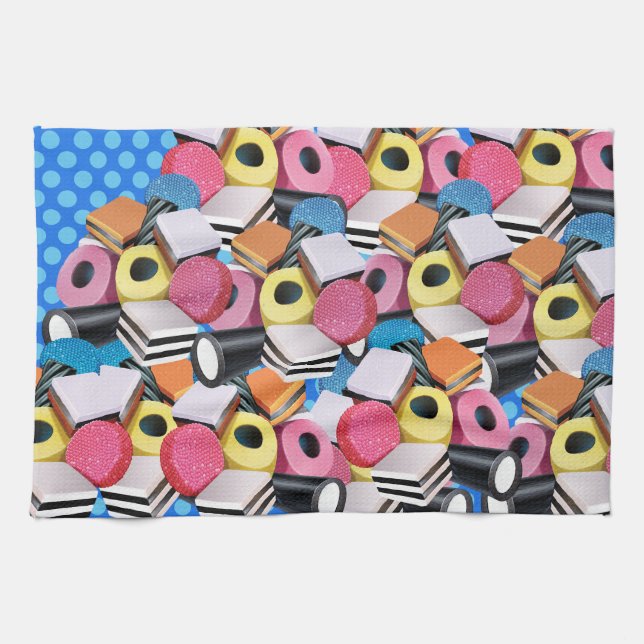 Tea Towel Liquorice Candy Cascade (Horizontal)