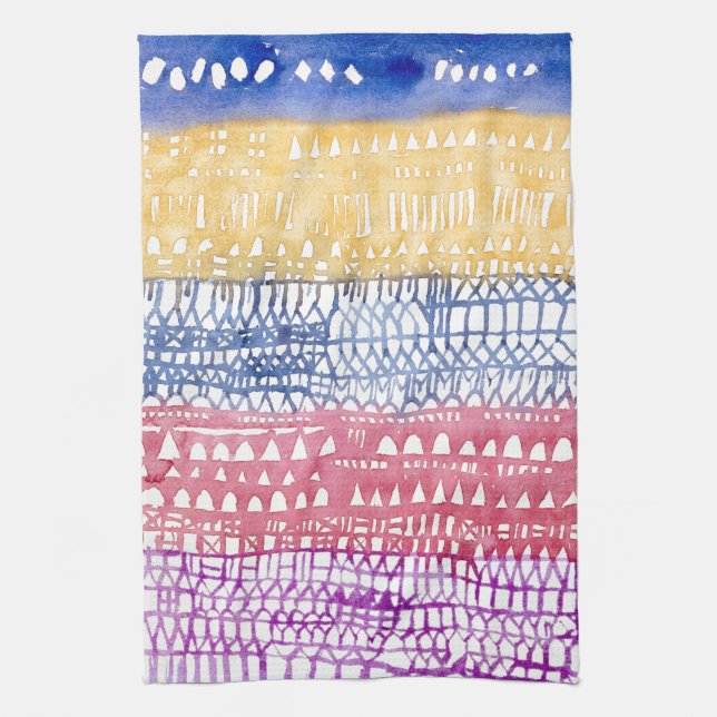 TEA TOWEL : PAUL KLEE : OLD CITY (Vertical)