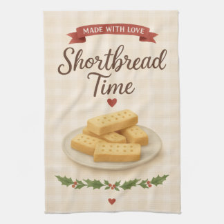 Tea Towel | Shortbread Time | Festive Kitchen Art