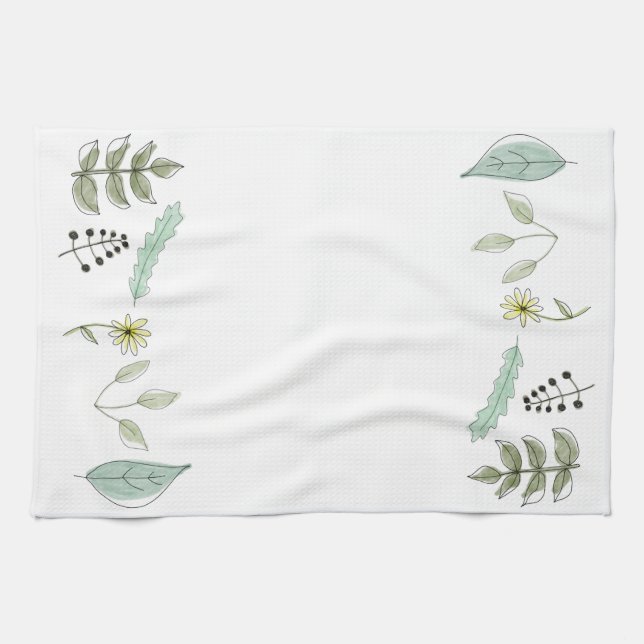 Tea Towel - Summer Leaves (Horizontal)