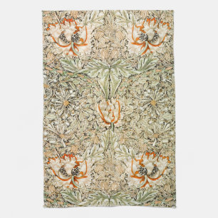TEA TOWEL : WILLIAM MORRIS : HONEYSUCKLE
