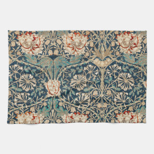 TEA TOWEL : WILLIAM MORRIS : HONEYSUCKLE