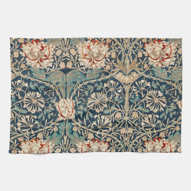TEA TOWEL : WILLIAM MORRIS : HONEYSUCKLE (Horizontal)
