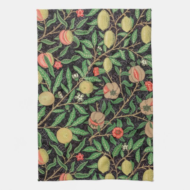 TEA TOWEL : WILLIAM MORRIS : JASMINE (Vertical)