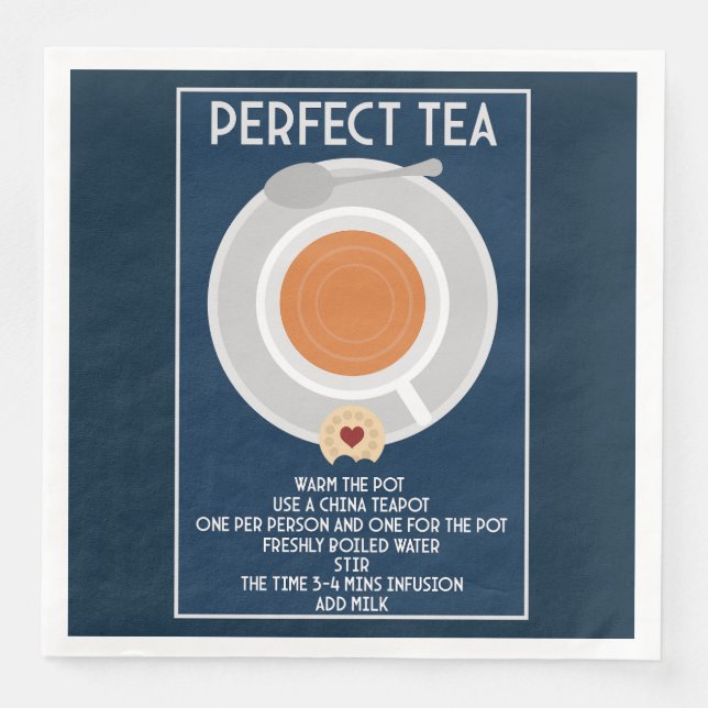 Tea Wall Art Poster Print Napkin (Front)