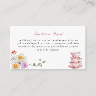 Tea Wildflower Custom Enclosure Card