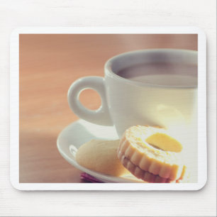 Tea with biscuit mouse mat