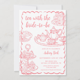 Tea With The Bride-To-Be Tea Party Bridal Shower Invitation