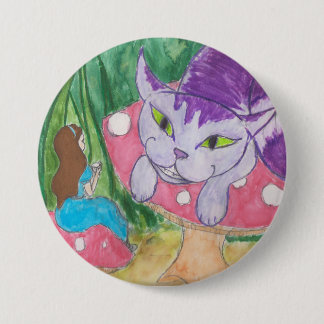 Tea with the Cheshire cat 7.5 Cm Round Badge