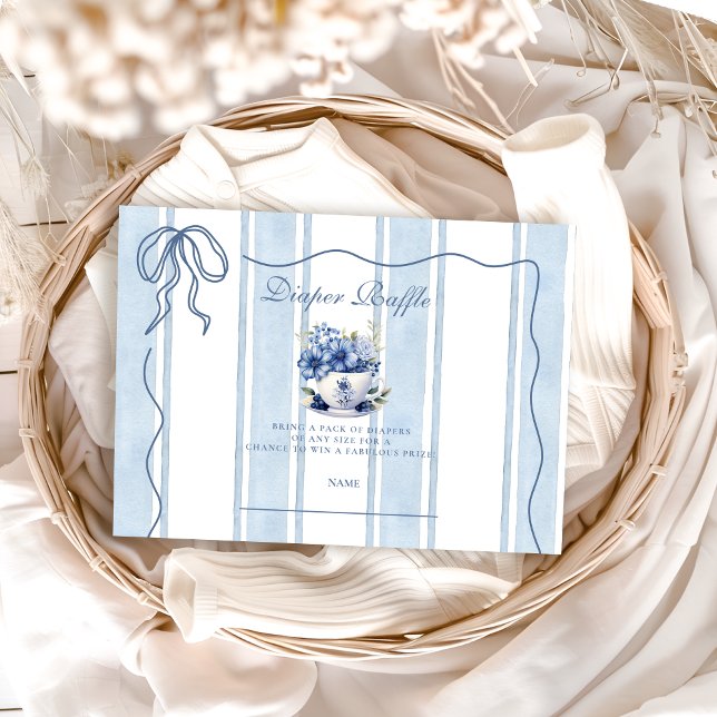 Tea With The Mum To Be Diapper Raffle Enclosure Card (Creator Uploaded)