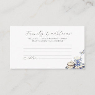 Tea with the mum to be Family Traditions Enclosure Card