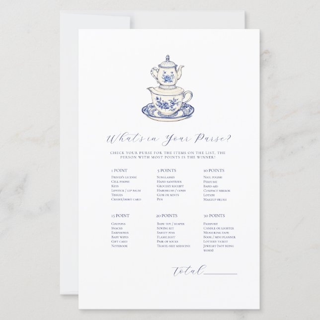 Tea with the mum to be What's in your Purse? (Front)