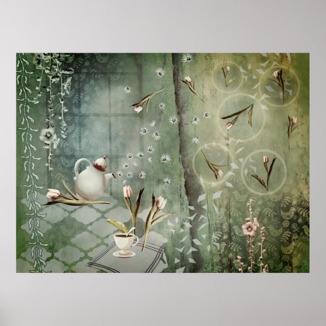 Tea with Tulips Poster (Front)