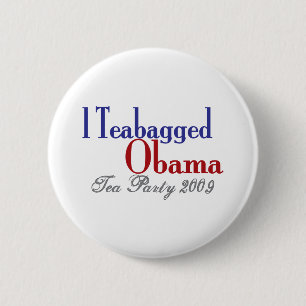 Teabag Obama (Tea Party 2009) 6 Cm Round Badge