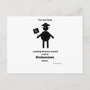 Teabagger Dickensian Postcard