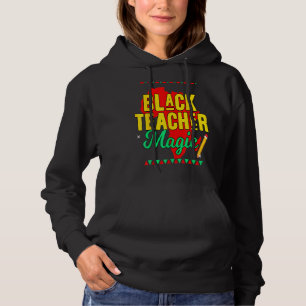 Teach Black History Month Kids Black Teacher Afric Hoodie