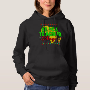 Teach Black History Month Kids Black Teacher Afric Hoodie