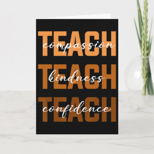 Teach Compion Kindness Black History Melanin Afro Card
