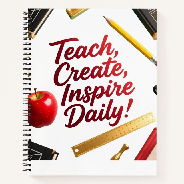 Teach, Create, Inspire Daily Notebook (Front)