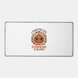 Teach Cute Pumpkins Patch Halloween Sunglasses_1 Desk Mat