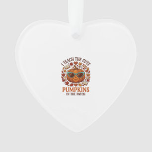 Teach Cute Pumpkins Patch Halloween Sunglasses_1 Ornament