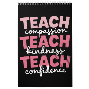 Teach Cute Teacher Life Education Inspirational  Calendar