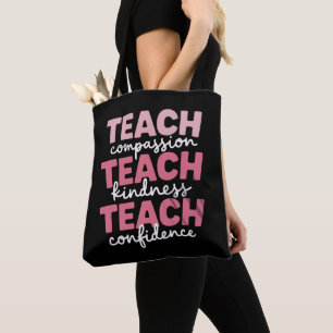 Teach Cute Teacher Life Education Inspirational Tote Bag