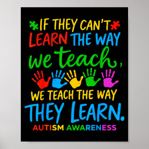 Teach Differently Autism Awareness Teacher Special Poster