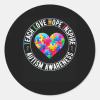Teach Hope Love Inspire Autism Awareness Support H