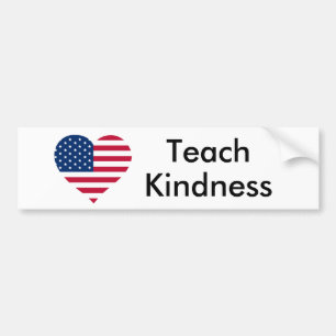 Teach Kindness United States Bumper Sticker