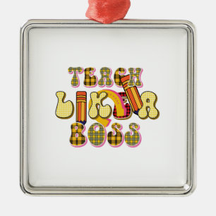 Teach Like A Boss Metal Tree Decoration