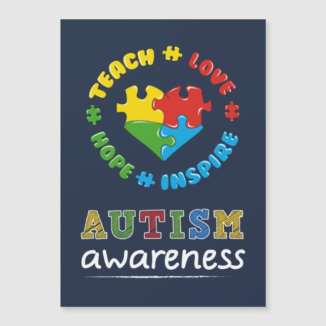 Teach Love Hope Inspire Autism Awareness (Front)