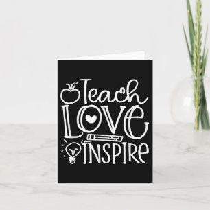 Teach Love Inse Retro Teacher Kids Back To School Card