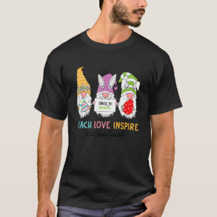 Teach Love Inspire 1st Grade Teacher Easter Day 1 T-Shirt