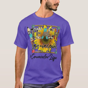 Teach Love Inspire Back to school Counselor Life S T-Shirt