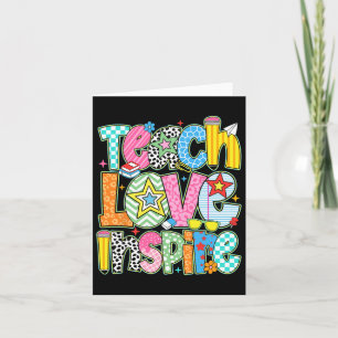 Teach Love Inspire Back To School Teacher Kids Boy Card