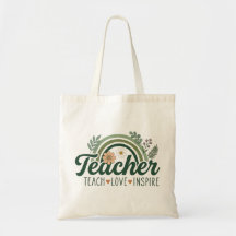 Teach Love Inspire Botanical Rainbow Teacher Gift