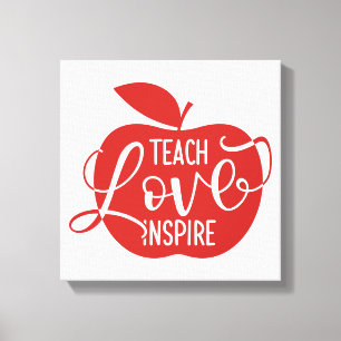 Teach Love Inspire Canvas Print
