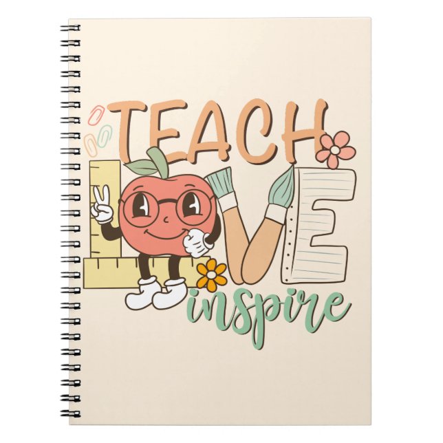 Teach Love Inspire – Cute School Supplies Notebook (Front)