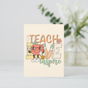 Teach Love Inspire – Cute School Supplies Postcard
