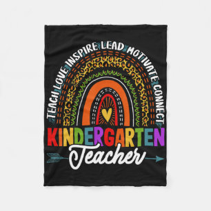 Teach Love Inspire Kindergarten Teacher Byck To Sc Fleece Blanket