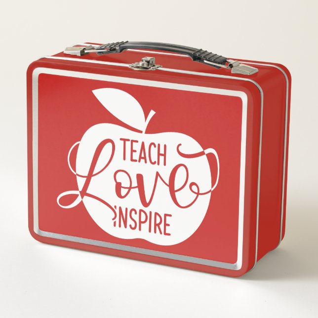Teach Love Inspire Metal Lunch Box (Front)